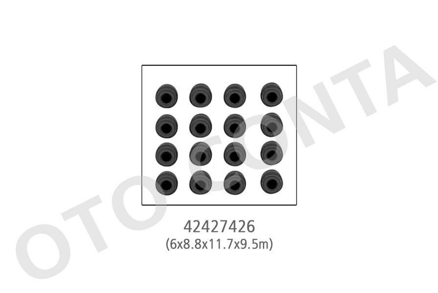 SUBAP LASTİĞİ VİTON 16 AD 6x8.8x12.2x9.7mm CLIO II-III 1.2 16V-1.5DCI-KNG 1.5 DCI-P106-P206-P307-OTOCONTA 42427426-8200496321-7700109840-0956.38