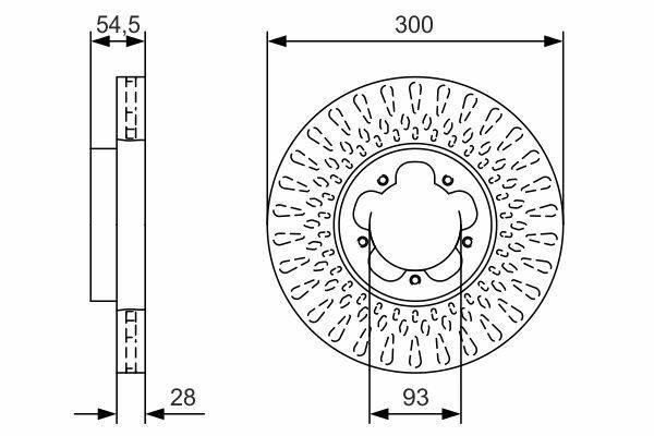 ON FREN DISK AYNA TRANSIT V348 06 A.CEKER OLCU 300 28-BOSCH 0986479B11-6C161125AA-1385387