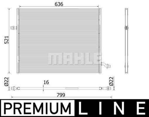 ILAVE SU RADYATORU MERCEDES S-CLASS W222 C217-MAHLE CIR36000P-A0995003603