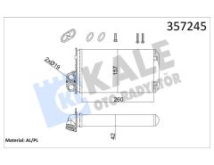 KALORİFER RENAULT TRAFIC II-OPEL VIVARO A-NISSAN PRIMASTAR 1.9/2.0/2.5DCI 01 CONTA İLAVELİ AL/MKNK 260X157X42 93198689-KALE-271157059R-2711500Q0E-4451005