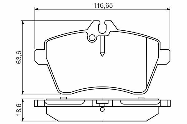 FREN BALATASI ON MERCEDES W169 W245-BOSCH 0986495273-A1694202020