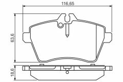 FREN BALATASI ON MERCEDES W169 W245-BOSCH 0986495273-A1694202020