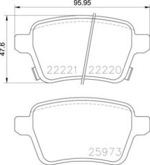 ARKA FREN BALATASI OPEL CORSA E 14 19 ADAM 14 19 15 JANT RPO J67 FIAT EGEA 16 500L 13 264mm-VALEO-95517078-1605285-77367914-77366595