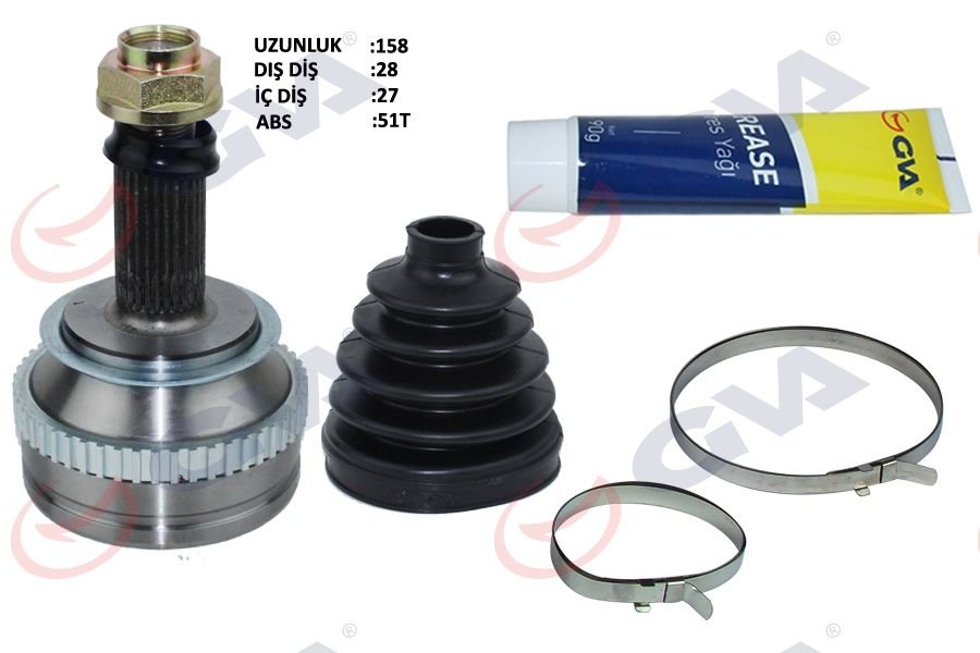 AKS KAFASI DIŞ ÖN MASTER-MOVANO II 2.5D S8U 98-10 ABS Lİ 51DİŞ 28x27x67.1 158mm-GVA 4419020K-7700102999-7700102998-7700102980