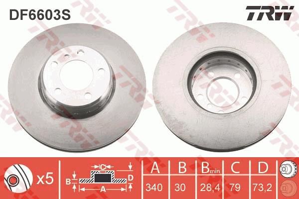 FREN DISKI ON ADET BMW F20 F22 F23 F32 F34 F36-TRW DF6603S-34116792223
