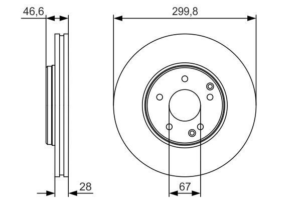 FREN DISKI ON MERCEDES W203 CL203 C209 W210 R170-BOSCH 0986479R79-A2034210512