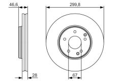 FREN DISKI ON MERCEDES W203 CL203 C209 W210 R170-BOSCH 0986479R79-A2034210512