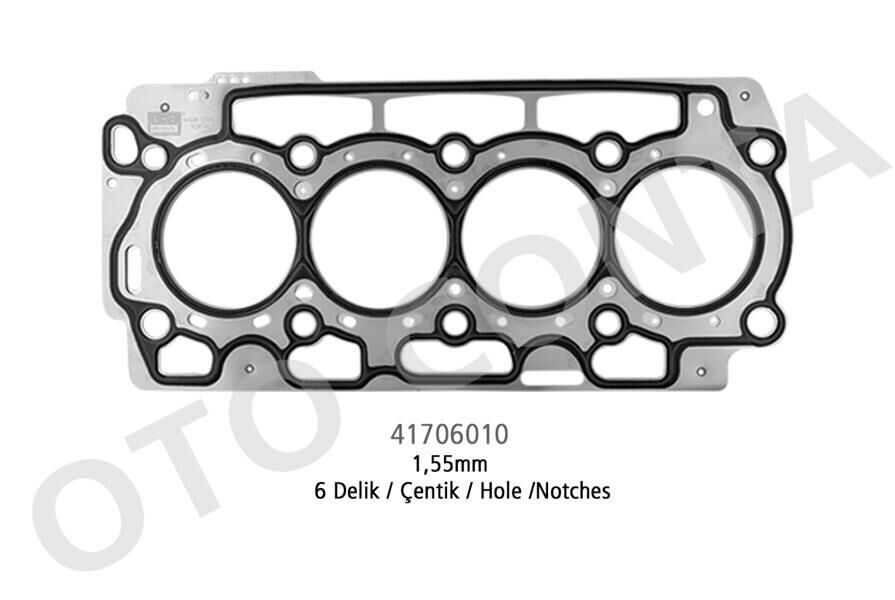 SKC ÇELİK MLS 1.55mm 6 DELİK P206-BIPPER-NEMO-FIESTA 1.4 HDİ 8HS-8HT-8HX-DV4TD-OTOCONTA 41706010