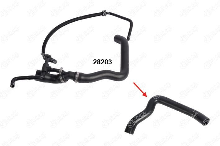 28203 RADYATÖR ÜST HORTUMUNUN -- UZUN KALIN HORTUMU -- VW LT35-VOLT 2.5 N170-IBRAS-2D0122101A