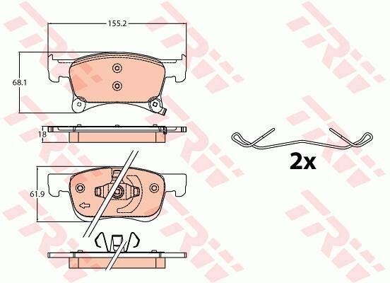 ÖN BALATA ADAM 14 CORSA E 14-TRW GDB2091-95517029-1605281