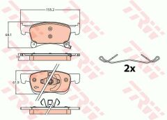 ÖN BALATA ADAM 14 CORSA E 14-TRW GDB2091-95517029-1605281