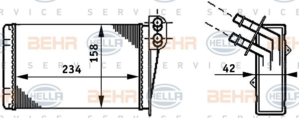 KALORİFER RADYATÖRÜ CLIO II 00 SYMBOL II 08 234x158x42-MAHLE AH73000S-7701044790-7701045552-7702258236