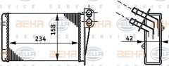 KALORİFER RADYATÖRÜ CLIO II 00 SYMBOL II 08 234x158x42-MAHLE AH73000S-7701044790-7701045552-7702258236