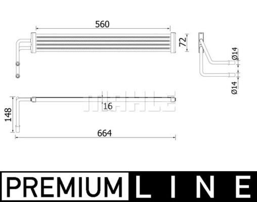 DIREKSIYON YAG SOGUTUCUSU BMW F10 F07 F13 F01 PREMIUM LINE-MAHLE CLC97000P-17117570100