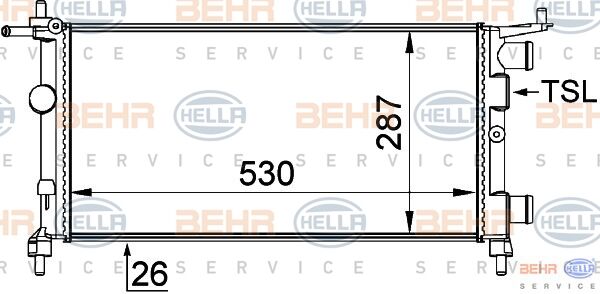 RADYATÖR CORSA B 1.0I 12V-1.2I 16V KLİMASIZ MEK 530x285x34-MAHLE CR735000S-90531547-1300173