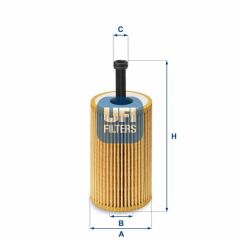YAĞ FİLTRESİ PARTNER-BERLINGO 96- -P106 97- -P206 98- -P306 93-01 -P307- C3 02 - 1.4-1.6 16V-UFI-1109.AN-1109.R6-1109.R7