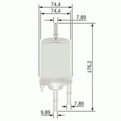 YAKIT FİLTRESİ AUDI A4 1.8T 02-04 - A6 2.4-3.0 04-06 - A8 6.0 03-10 x-SARDES SF6013-4F0201511B-4F0201511D