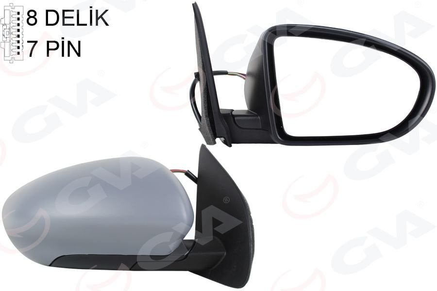 DIŞ DİKİZ AYNASI SAĞ QASHQAI 09 ELEKTRİKLİ ISITMALI KATLANIR ASTARLI KONVEKS 7 FİŞ VM-4011EBHR-GVA-96301JD84A