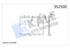 RADYATÖR C3 02 C2 03 207 07 1.4-1.6 16V-1.6HDI AC MEK AL/PL/BRZ 378x548x26-KALE 352500-1333.89-1330.P8