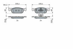 0986495424 ÖN BALATA CLIO IV 0.9 TCE-1.2-1.5DCI 12 DACIA DUSTER-LOGAN IISANDERO II 1.2-1.5DCI 12 0986495424-BOSCH 0986424021-410605536R-410604682R