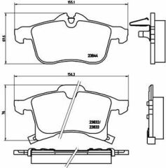 DİSK FREN BALATASI ÖN CHEVROLET GM ASTRA 2.2/2.0D-OPEL ASTRA 1.6/1.8/2.0/2.2/2.0D/2.2D 98-VALEO 670454-1605035-9192157-1605009-93179707