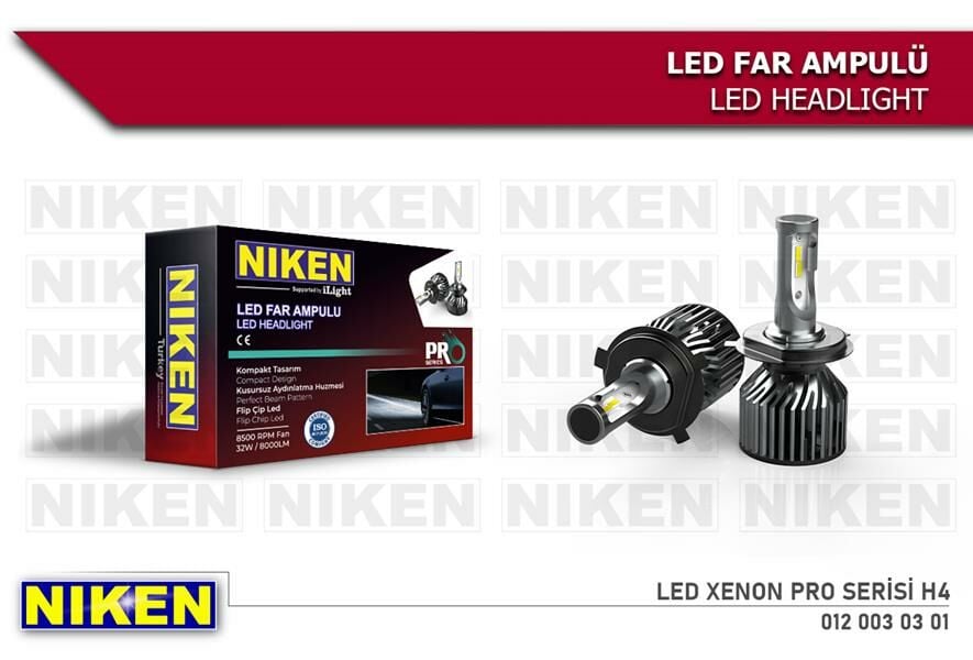 AMPÜL LED XENON PRO SERISI H4-NIKEN 0120030301