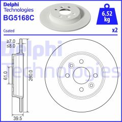 ARKA FREN DİSKİ ÇİFTLİ PAKET RENAULT CLIO V 19 DELIKSIZ-DELPHI-440A00868R