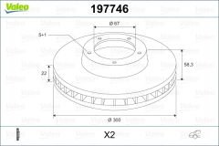 FREN DISKI ARKA MERCEDES S-CLASS W221 SL-CLASS R230-VALEO 197746-A2304230412