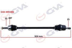 KOMPLE AKS SAĞ ACCENT ERA 06-12 1.4GL-1.6 GLS ABS Lİ 48DİŞ 924mm-GVA 4491006-495001E650