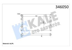 RADYATÖR GOLF 3-LUPO-POLO CLASIC-CADDY 2-CORDOBA-IBIZA II-1.6-2.0 16V-1.9 TDI AC MEK AL/PL/BRZ-KALE 346050-6K0121253AA-1H0121253L-6N0121253AC