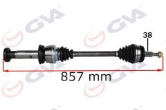 KOMPLE AKS SAĞ DÜZ VİTES TRANSPORTER T6 2.0 TDI 860mm CAAB-CAAC-CAAE-GVA 4475260-7E0407272AB-7E0407272AP-7E0407452CX