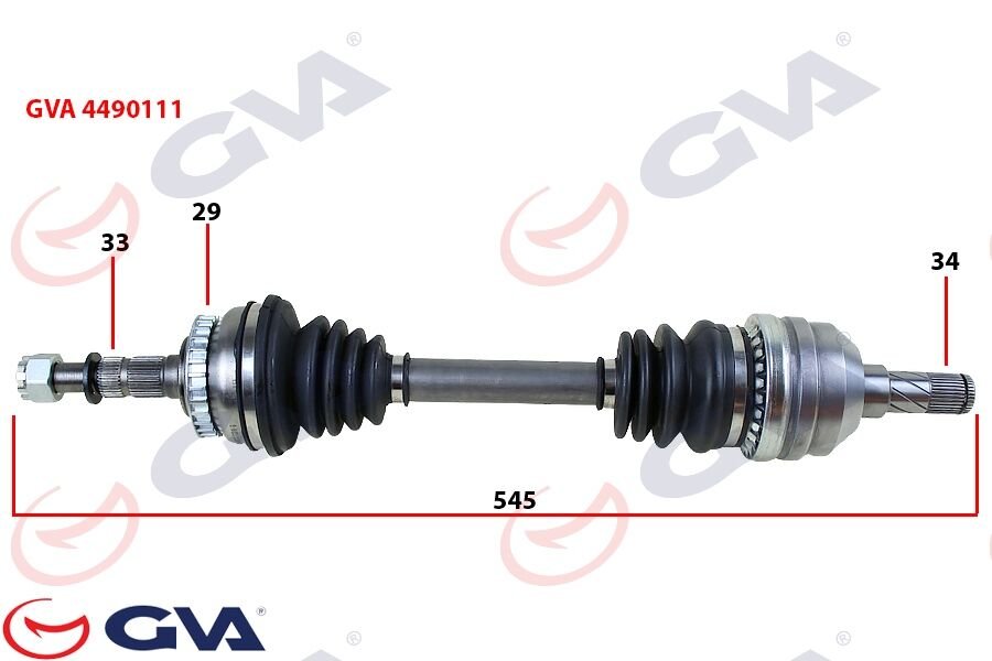 KOMPLE AKS SOL VECTRA B 1.6İ-1.8İ-2.0İ 95-03 ABS Lİ 29 DİŞ 595mm-GVA 4490111-374261-374282-90511447