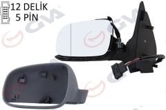 DIŞ DİKİZ AYNASI SOL POLO 00 ELEKTRİKLİ ISITMALI ASTARLI ASFERİK 5 FİŞ VM-192EHAL-GVA-6Q1857507G-6Q0857537A