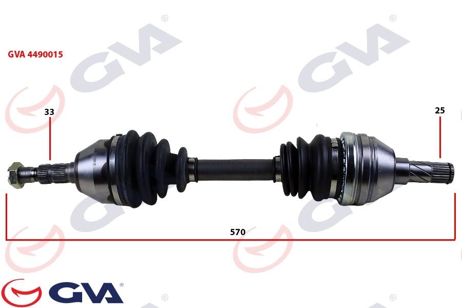KOMPLE AKS SOL ASTRA H 1.3 CDTI 04 570mm-GVA 4490015-374549