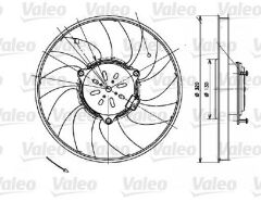 RADYATOR FANI MERCEDES SPRINTER B906 . VW CRAFTER 30-35-50-VALEO-A9065000393-2E0959455