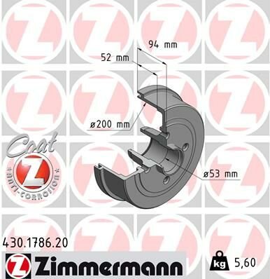 ARKA FREN KAMPANA CORSA C 01 11 ABS Lİ-ZIMMERMANN-9196290-418001