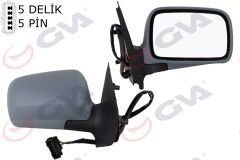 DIŞ DİKİZ AYNASI SAĞ POLO CLASIC 96 ELEKTRİKLİ ISITMALI ASTARLI ASFERİK 5 FİŞ VM-184NHER-GVA-6K1857508F