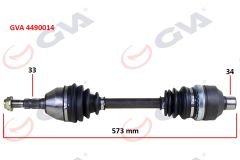 KOMPLE AKS SAĞ ASTRA H 1.3 CDTI 04 573mm-GVA 4490014-374600