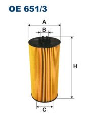 YAĞ FİLTRESİ MERCEDES AXTOR 2 04 TRAVEGO 99 INTOURO 05 SETRA SERIES 400 01-FILTRON OE651.3-A0001802109-A0001802909-A4571840125