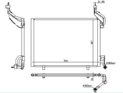 KLIMA KONDENSERI FORD COURIER 1.6 TDCVI 2014-ORIS CFR012016-AV1119710GB-AV1119710GA-1856009