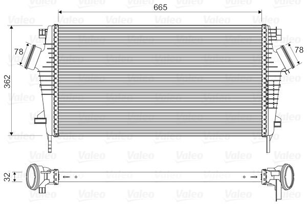 TURBO RADYATÖRÜ INTERCOOLER INSIGNIA A 09 17 1.6 CDTI LET-DTH-DTJ 2.0 DTH-NFT-NHT-DTR AL/PL/BRZ 2.8 NET-NER 665x361.7x32-VALEO 818603-1302647-13241751