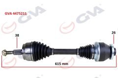 KOMPLE AKS SOL TRANSPORTER T5 2.5 TDİ 03-11 6 VİTES 615mm-GVA 4475211-7H0407271AA-7H0407271AC-7H0407271AL