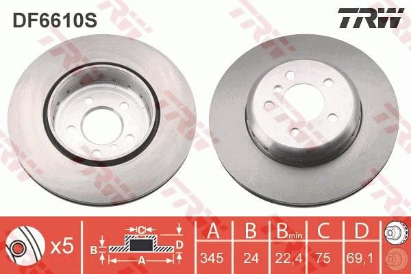 FREN DISKI ARKA ADET BMW F10 F12 F01 F02-TRW-34216775289