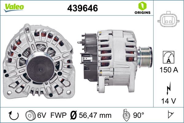 ALTERNATOR GRAND SCENIC IV 1.5DCI 16 GRAND SCENIC IV 1.5DCI HYBRİD 16-VALEO-231004864R-231000026R-231002151R