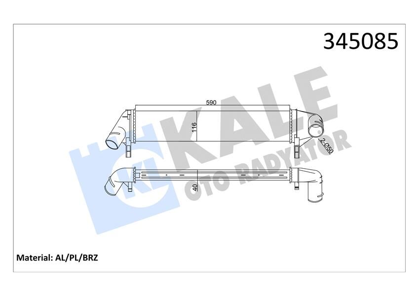 TURBO RADYATÖRÜ INTERCOOLER LOGAN MCV-SANDERO 09 K9K AL/PL/BRZ-KALE-8200409045