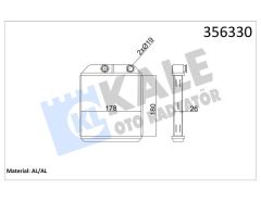 KALORİFER VOLVO S40-V40-MITSUBISHI CARISMA-SPACE STAR MPV 1.6 1.8 2.0T 1.9DI 95 03 BORUSUZ 26MM AL/BRZ 180X178X26 MR460150-MR460151-KALE 356330-MR568711-30824478-30850697