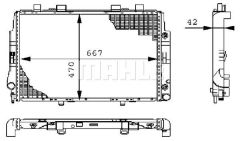 MOTOR SU RADYATORU MERCEDES S-CLASS W140 91 98-MAHLE CR247000S-A1405001603