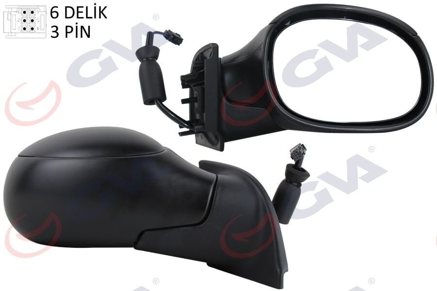 DIŞ DİKİZ AYNASI SAĞ C3 02 ELEKTRİKLİ ISITMALI KONVEKS 3 FİŞ VM-501ER-GVA-8149.FK