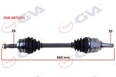 KOMPLE AKS SOL AURIS-COROLLA E15 1.4D 07-11 660mm-GVA 4471151-4342002620
