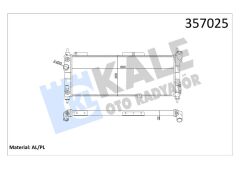SU RADYATÖRÜ OPEL CORSA B-COMBO-TIGRA 1.2I 1.4I 1.6I 16V 93 AT AC MEKANİK 680x268x32-KALE 357025-1300152-1300153-52459322